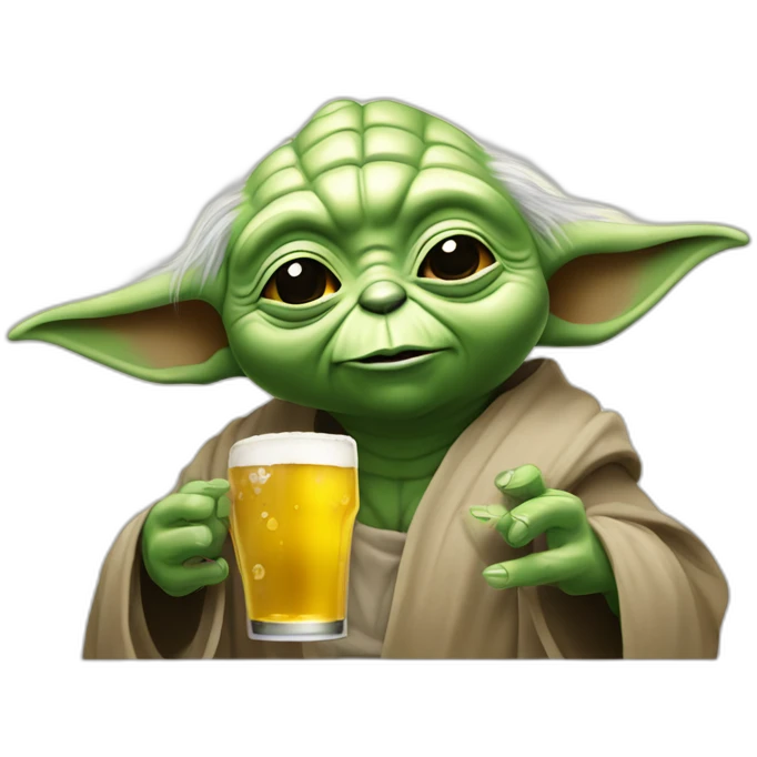 Yoda qui boit une bière emoji