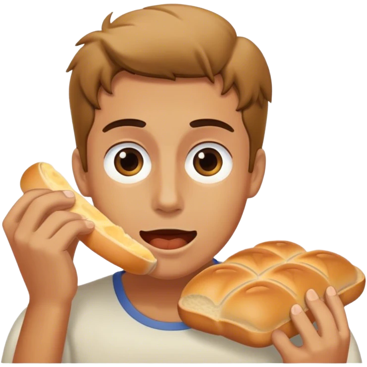 ben eating bread emoji