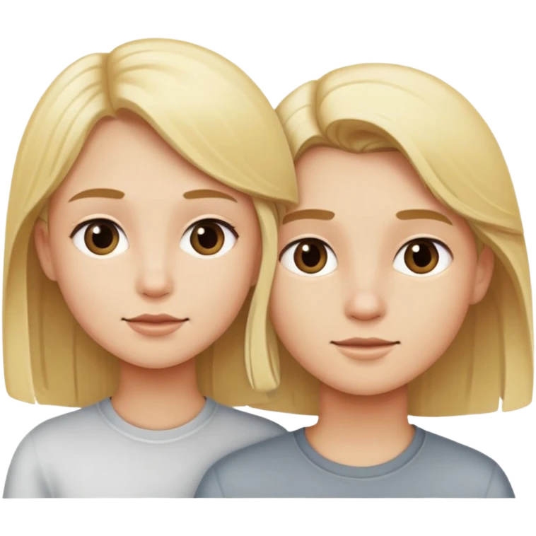 blonde girl with blonde boy  emoji