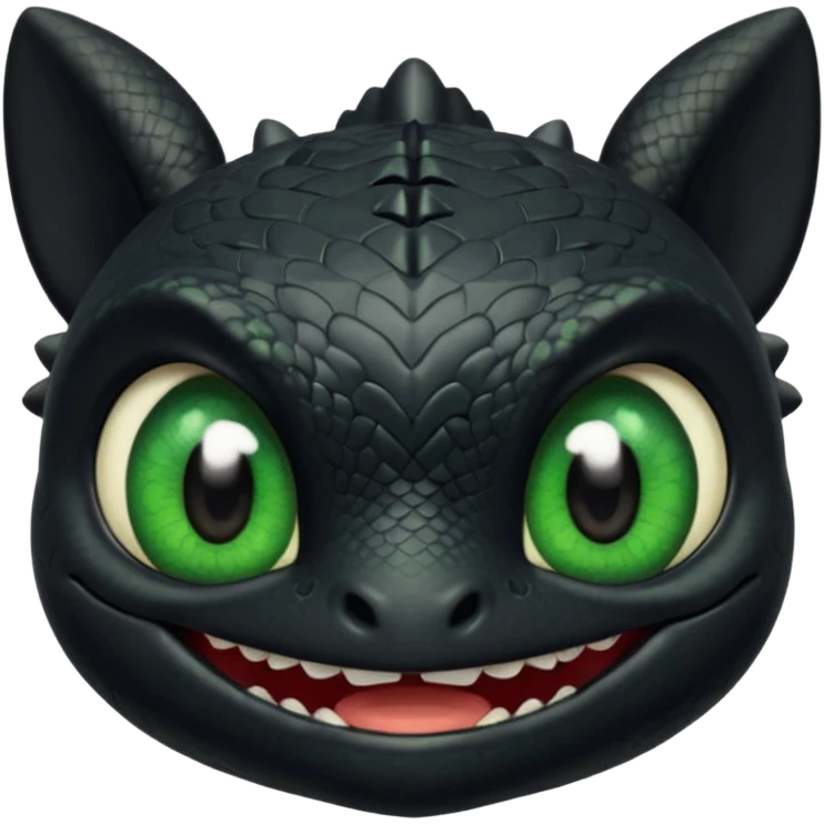 Toothless face only from how to train your Dragon emoji