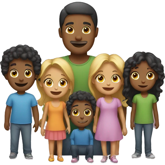 Family kids love emoji