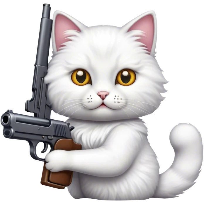 Cat holdin a gun emoji