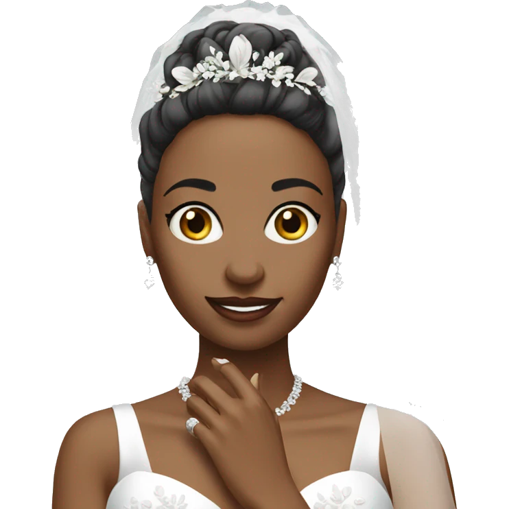 Bride with ring on finger  emoji