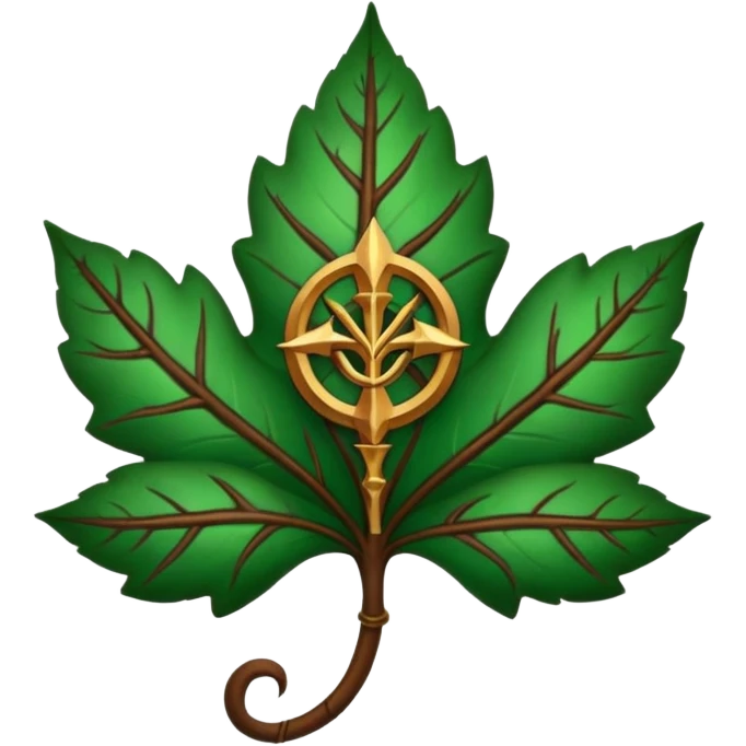 Wiz 101 casting sigil brown and green leaf life school inspired  emoji