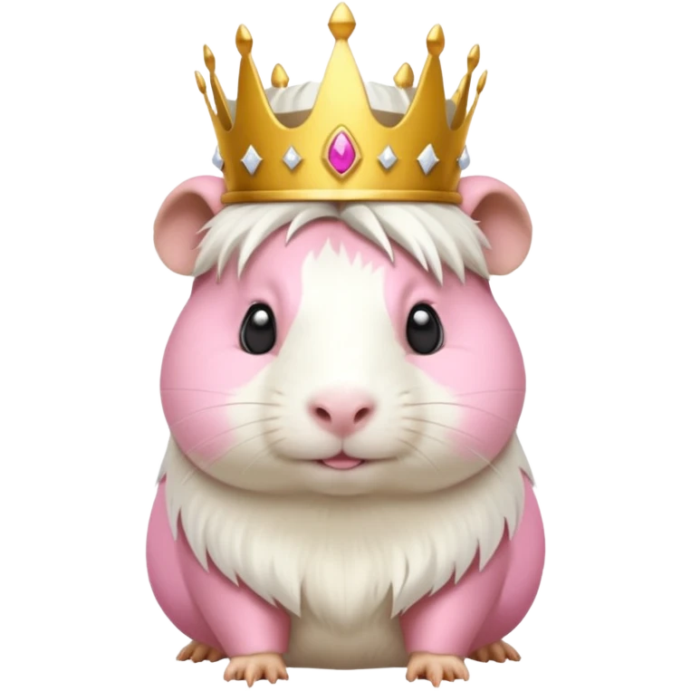 a guinea pig dressed as a deity with a golden crown emoji