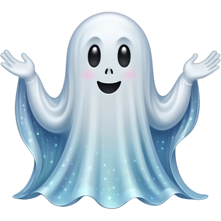 glitter white ghost emoji