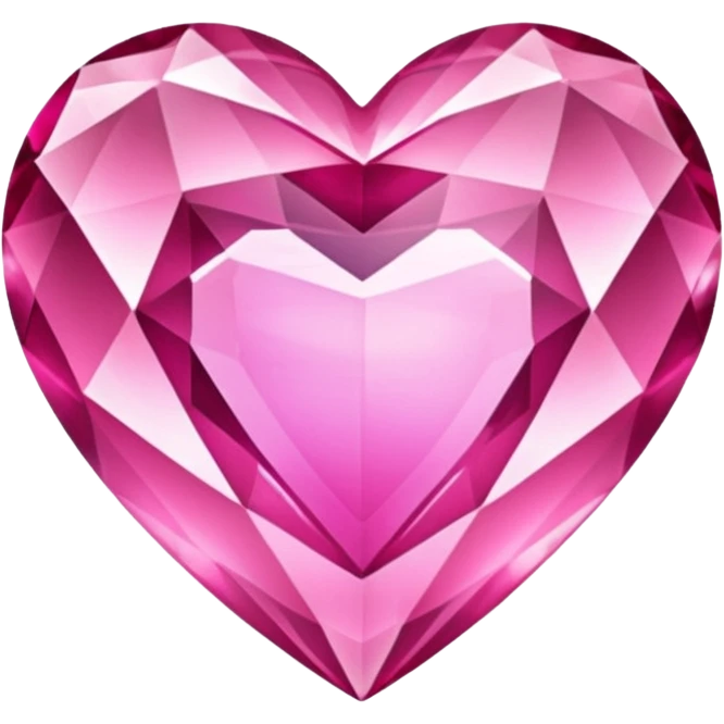 pink crystal heart emoji