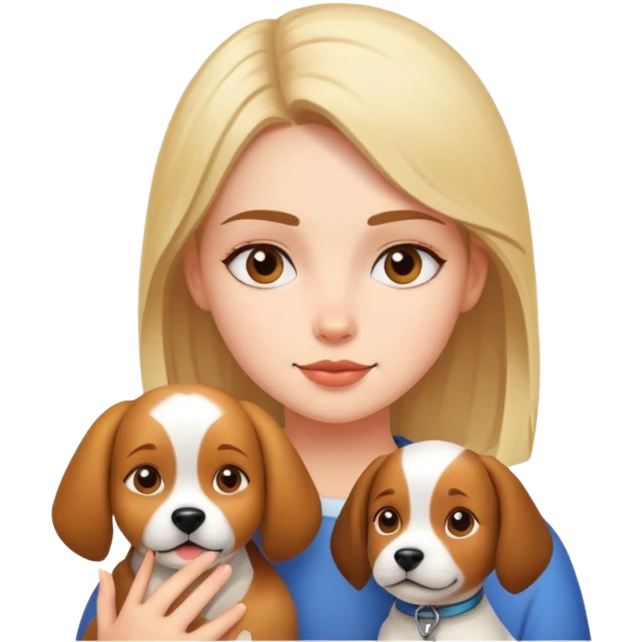 Girl with dog emoji