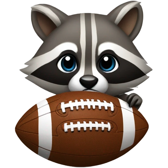 Raccoon with a football  emoji