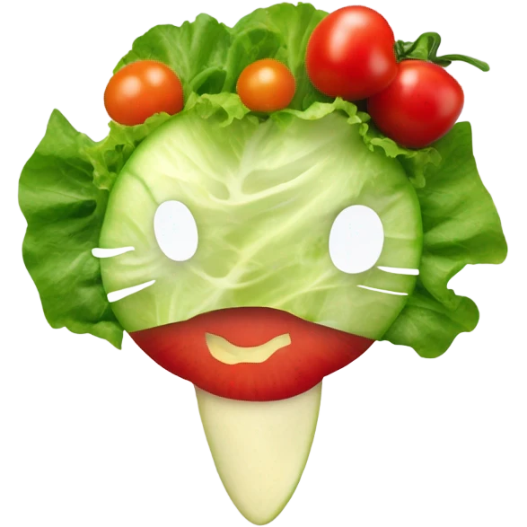 a hello kitty salad  emoji