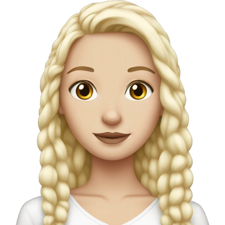White girl white macan emoji