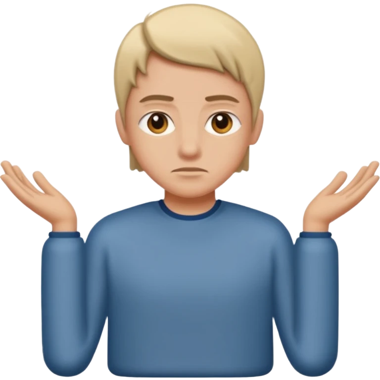 Shoulder shrug with blunt  emoji