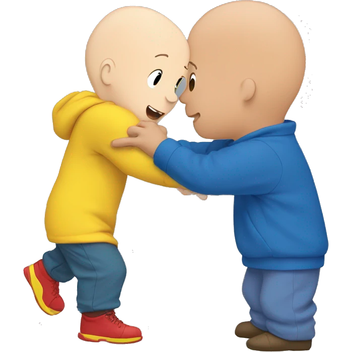 Caillou grabbing Gilbert emoji
