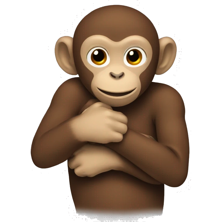 Monkey hug emoji