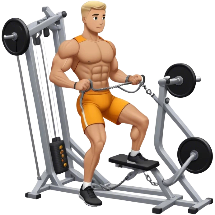 man hip abduction cable machine exercise emoji