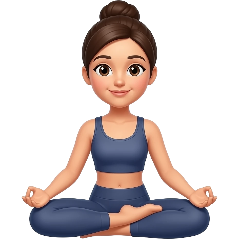 mujer de yoga emoji