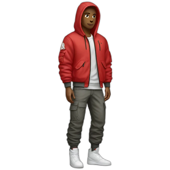 Outfit cargo avec un sweat et des jordan emoji