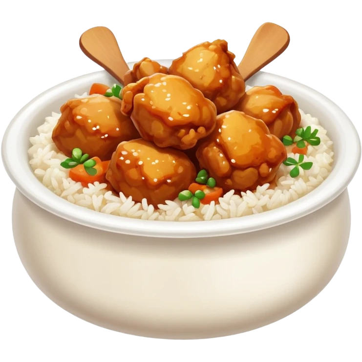 stew chicken chunkc with white rice emoji