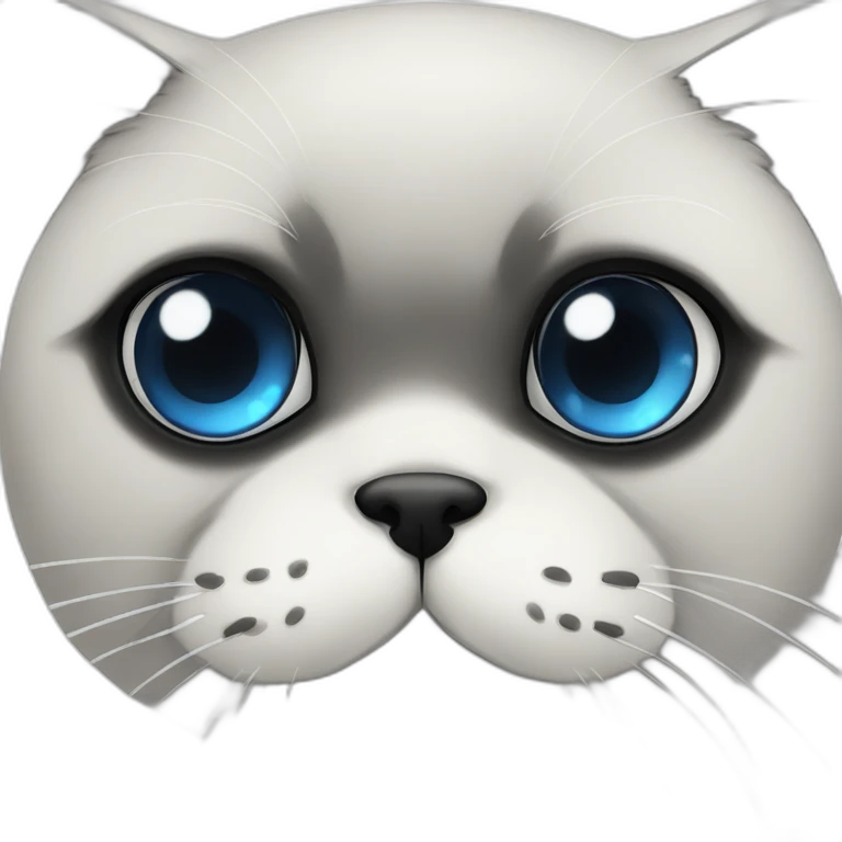 black exotic shorthair with blue eyes emoji