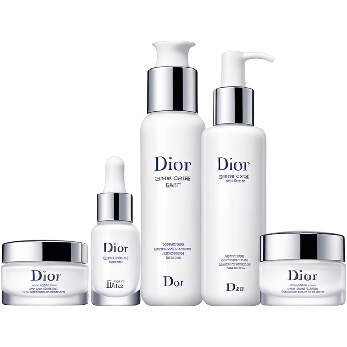 White Dior skin care Kit emoji