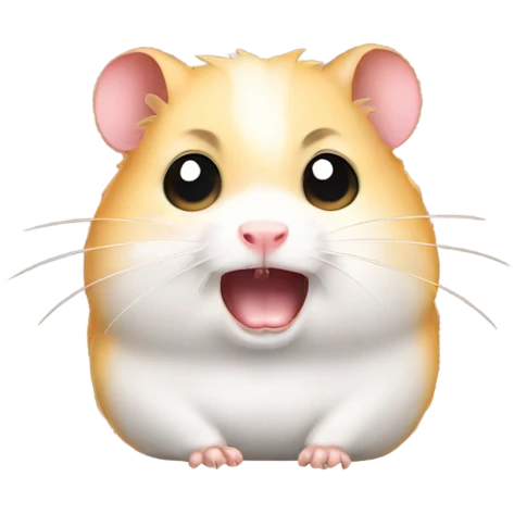 Cute hamster angry emoji