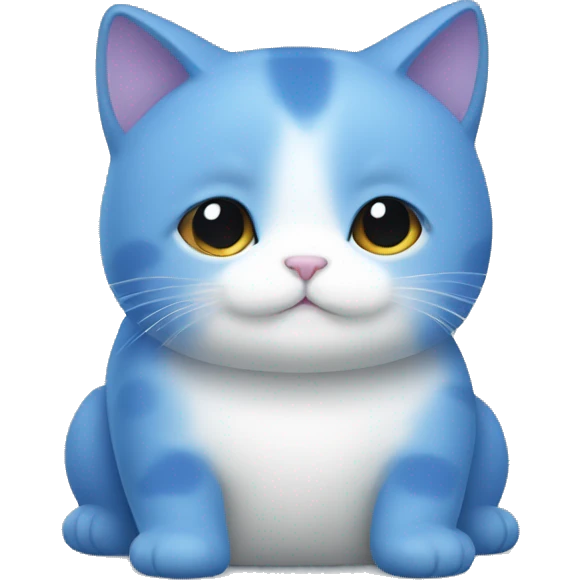 blue mochi cat emoji