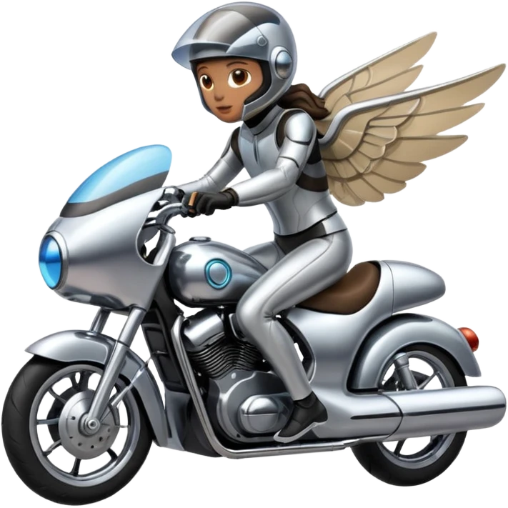 motor fly with people emoji