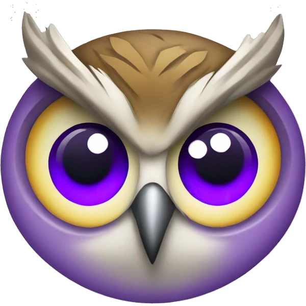 Owl coin with purple eyes  emoji