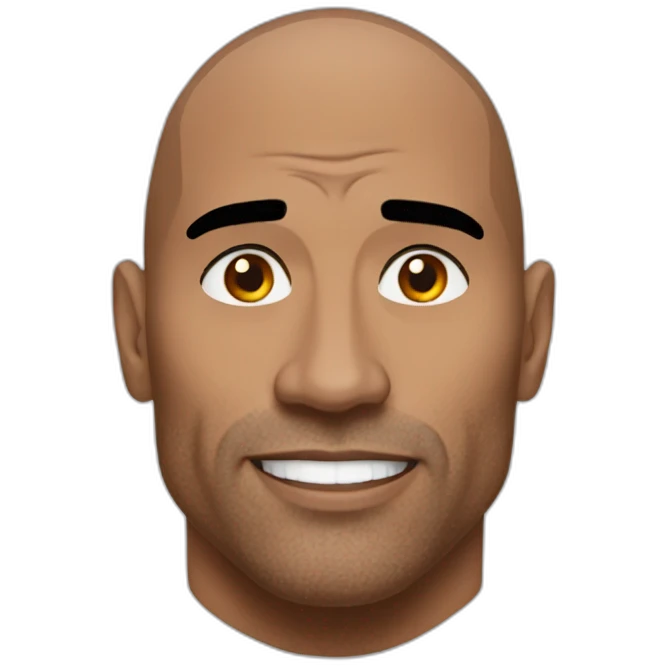 The rock eyebrows emoji