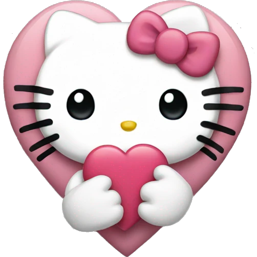 hello kitty heart emoji