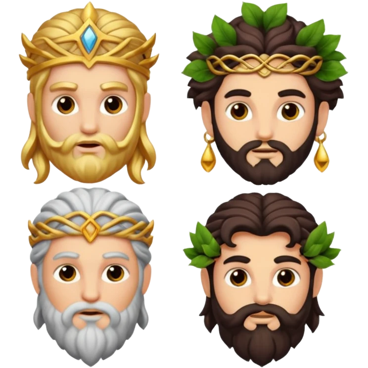 dionysus, zeus, and dionysus’ mother emoji