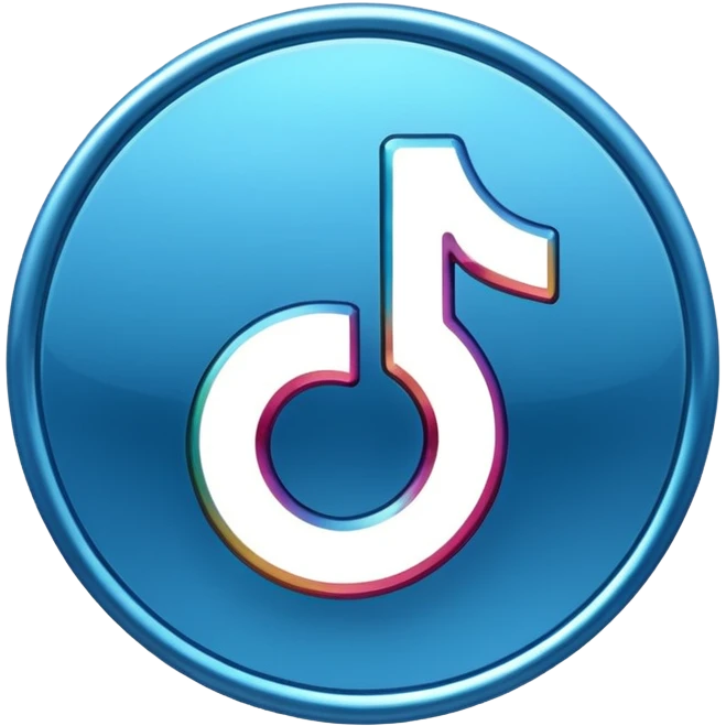 Tiktok verificado logo azul emoji