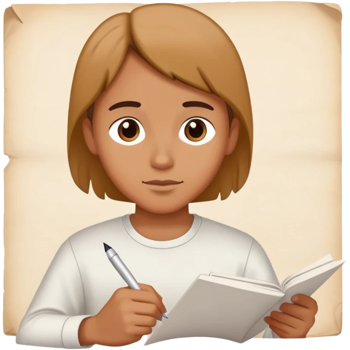 Person writing on paper with "Dear God" visible at the top of the page emoji
