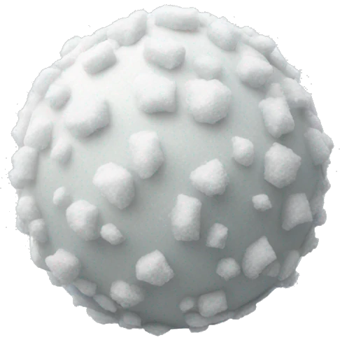 Ball made of snow  emoji