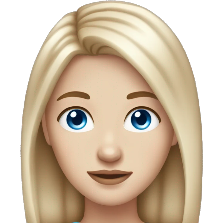 stunning white girl light brown hair blue eyes emoji