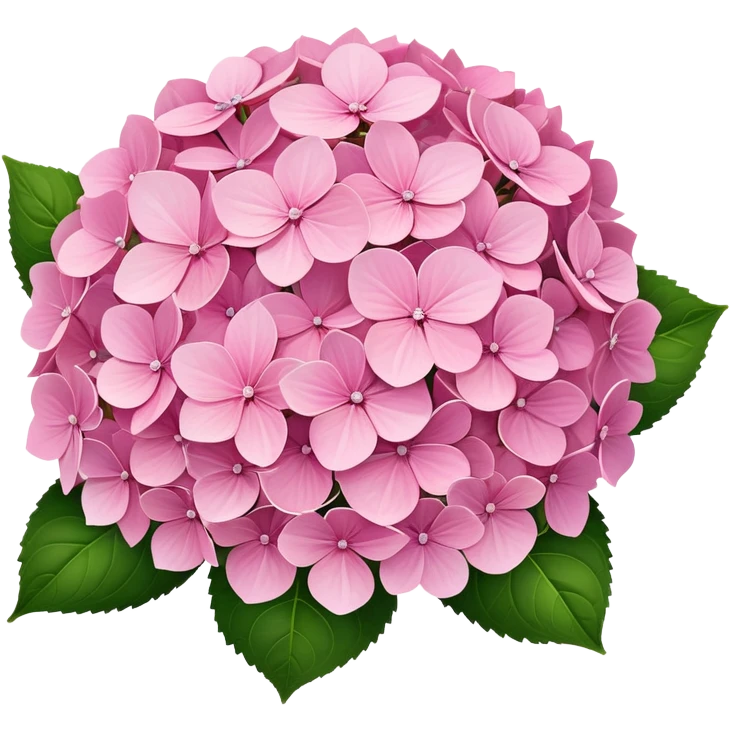 ultra realistic pink hydrangea no leaves emoji