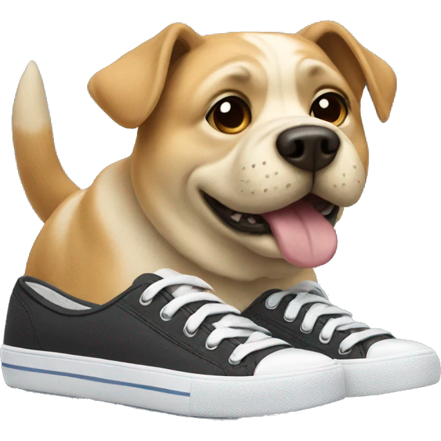 Dog in shoes emoji