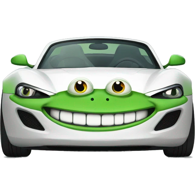 pepe the frog in a sports car emoji
