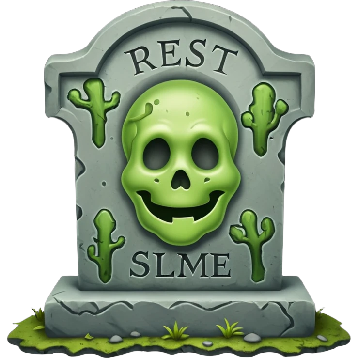 "rest in festering slime" riten on a tomb stone emoji