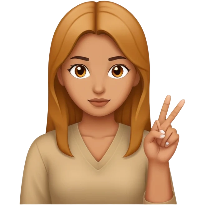Girl flipping finger emoji
