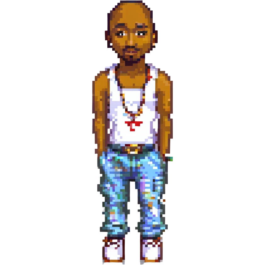 2Pac в полный рост, no background emoji