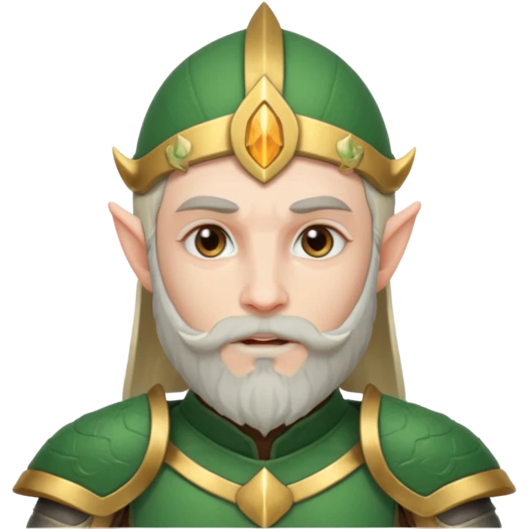 Bearded warrior elf in armor emoji