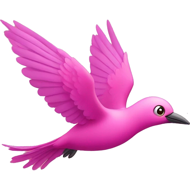 pink mystic flying bird emoji