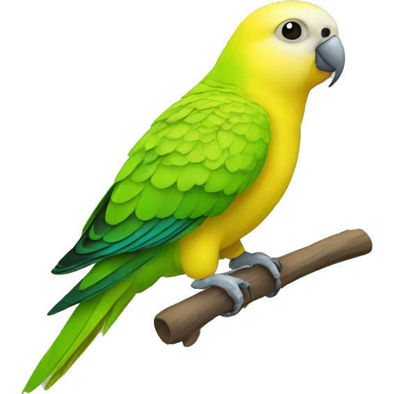 Yellow and green parakeet emoji