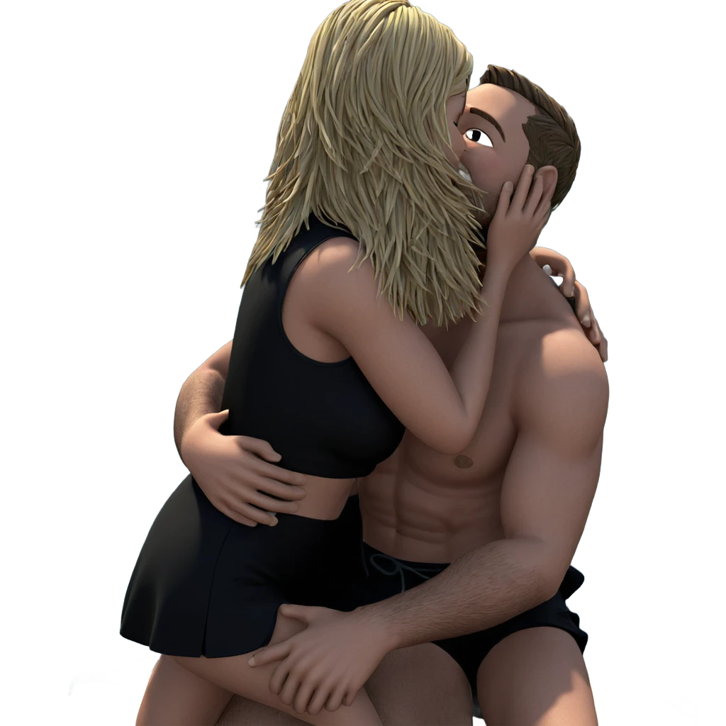 couple relaxing by the ocean emoji