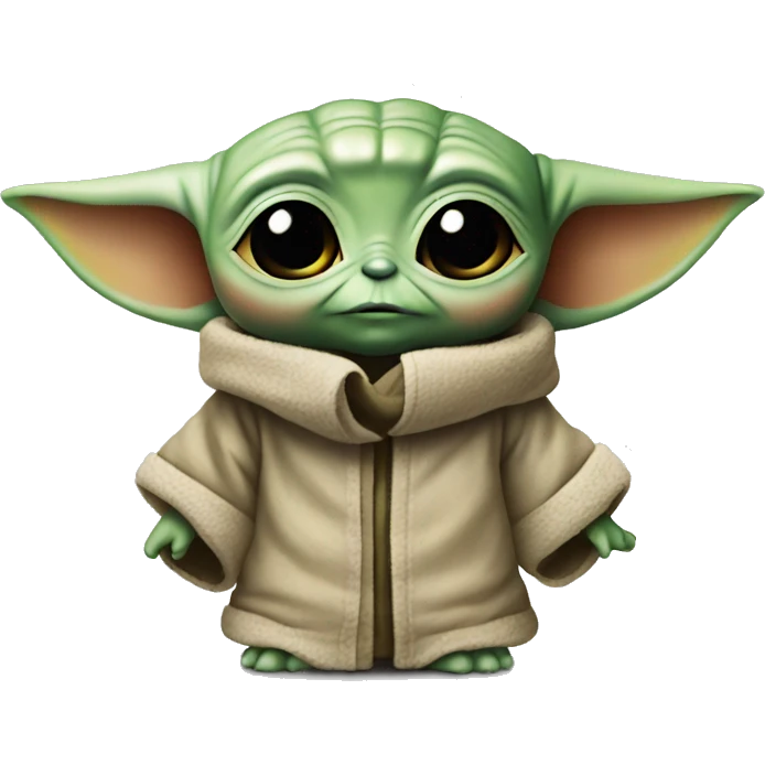 BABY YODA IN SPEAKER OUTFIT emoji