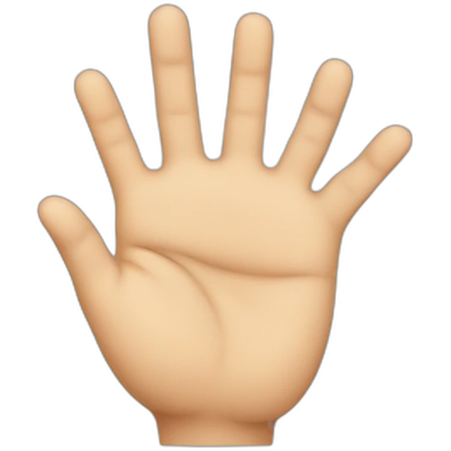 Hand showing four fingers emoji