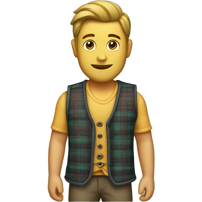 Plaid vest emoji