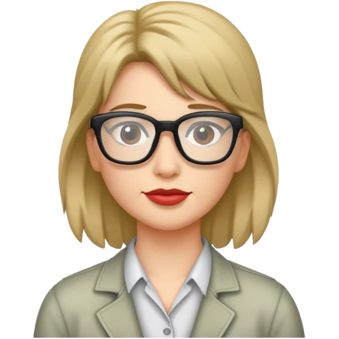 woman mullet glasses  emoji