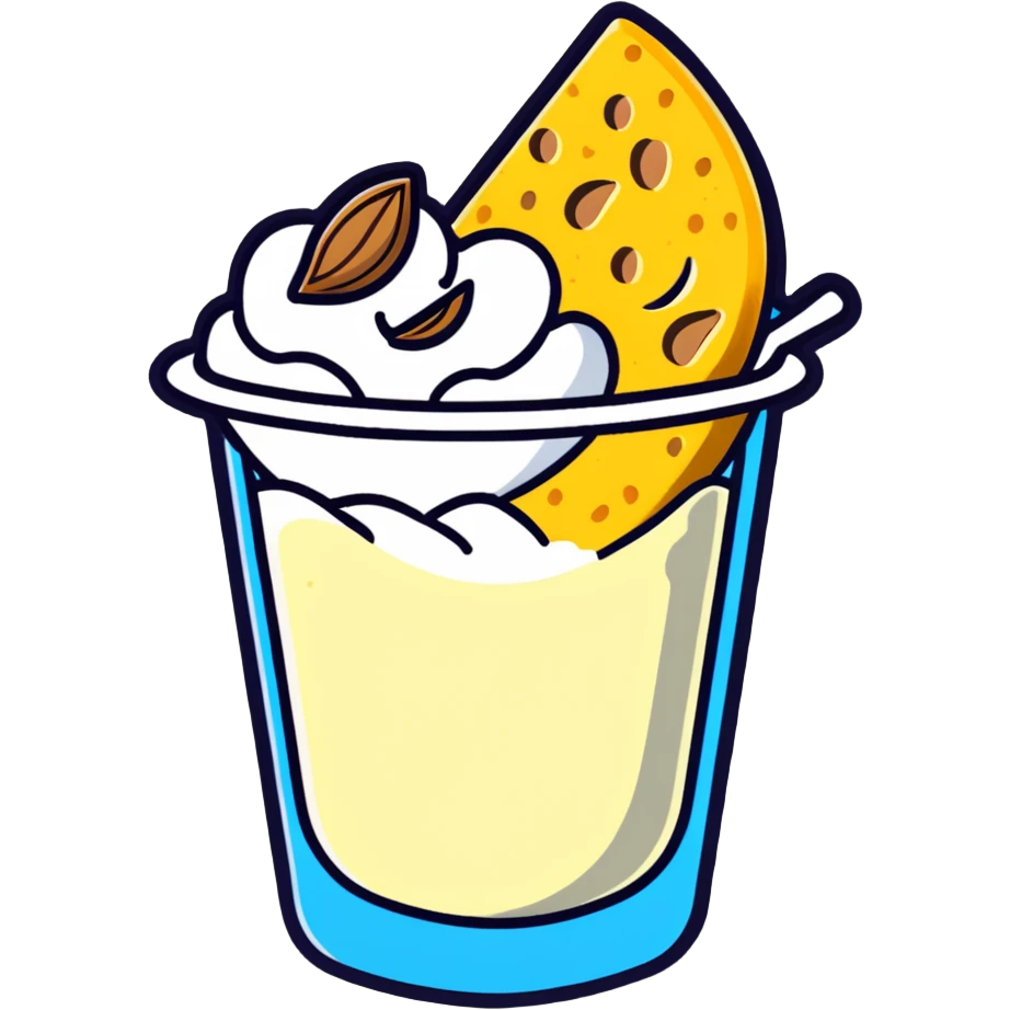 A radiant white leg bone floating in the center with a halo effect, surrounded by orbiting calcium-rich foods: a bowl of yogurt, pile of shredded yellow cheese, bunch of almonds, and scattered sesame seeds. Each food item is floating separately and glowing slightly. emoji